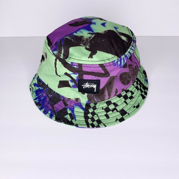 tie dye bucket hat stussy